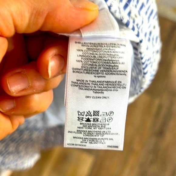 Women's Brooks Brothers Sleeveless Pleated Eyelet Cotton Striped Dress sz 10P - Picture 5 of 8